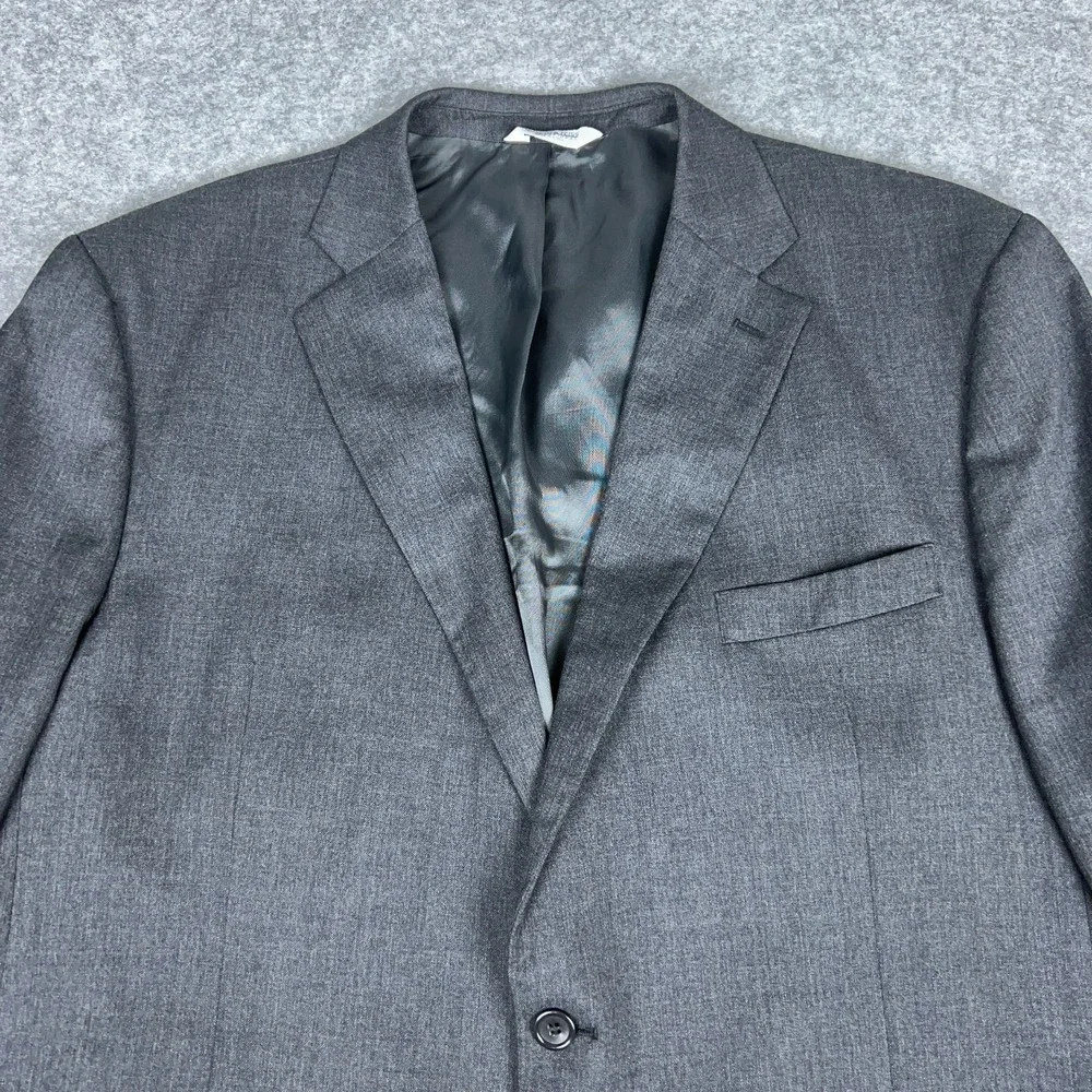Joseph & Feiss Blazer Mens 48 Long Gray Wool Sport‎ Coat 2 Button Suit Jacket